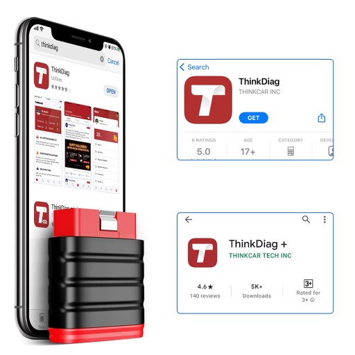 Thinkcar Thinksafe OBD2 Bluetooth-сканер для всей автомобильной системы