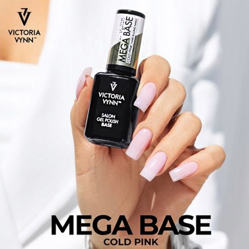VV Gel Polish Mega Base Гибридная база холодного розового цвета