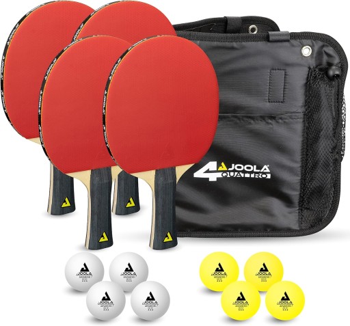 JOOLA PALETKA DO PING PONGA QUATTRO x4 GRATIS ETUI PIŁECZKI ZESTAW