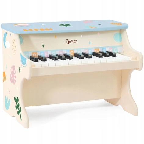 PIANINKO MUZYCZNE DLA DZIECI PIANINO NAUKA GRY Z KSIĄŻECZKĄ CLASSIC WORLD