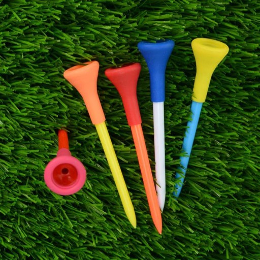 20pcs 83mm plastic golf tees rubber cushion