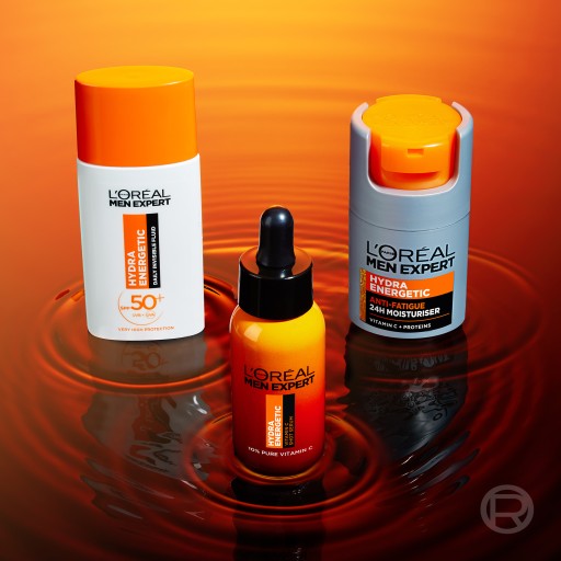 Набор L'Oréal Men Expert Hydra Energetic: крем + сыворотка с витамином С для лица