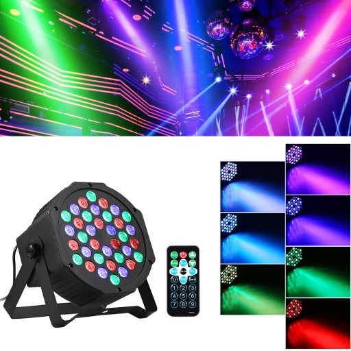 RGB 24W 36 светодиодный сценический светильник с ИК-пультом дистанционного управления