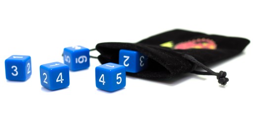 КОСТИ 1,6 СМ RPG СИНИЕ ШЕСТИГРАННЫЕ КОСТИ D6