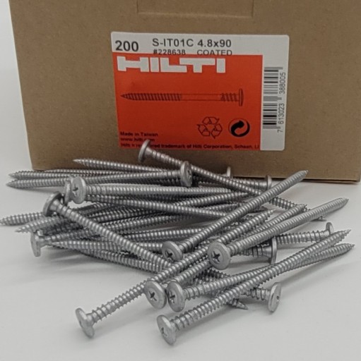 Винты HILTI 4,8 x 90 с большой головкой, 200 шт.