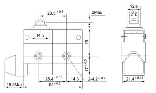 LS7100 Концевой выключатель Tracon со стопором