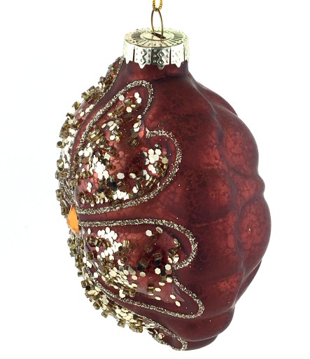 CHRISTMAS BALLS GLASS SHAPES FLOWER 10 см