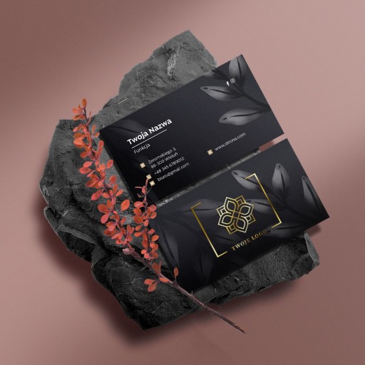 Wizytówki złocone folia soft + folia złota 500 sztuk + projekt