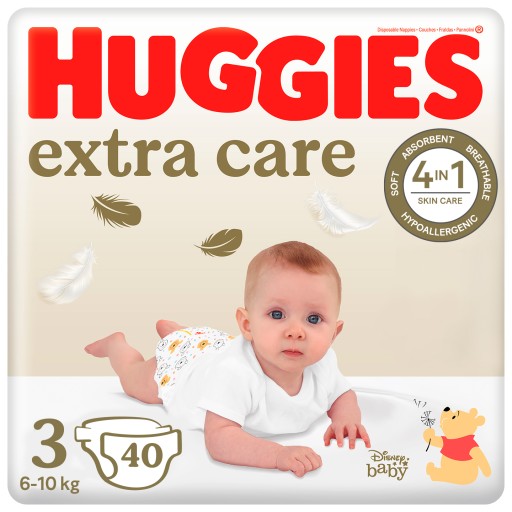 Подгузники HUGGIES Extra Care 3 (6-10кг) 40 шт
