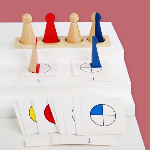 matematyka ułamkowa Montessori Materiały uczą się ułamka