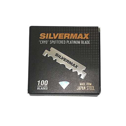 Бритвенные лезвия Silvermax 100 Single Edge Platinum, 100 шт.