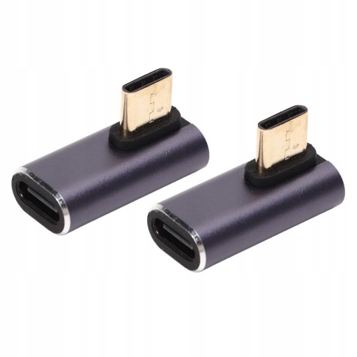 2 шт. АДАПТЕР УГЛОВОЙ РАЗЪЕМ 90 ГРАДУСОВ USB-C