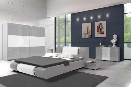KOMPLET SYPIALNIANY AGAT POŁYSK 140x200 + STOLIKI