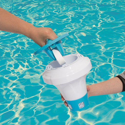 Dozownik Chloru Duże Tabletki Pływak Boja na Chlor Jacuzzi Basen 58474 Nieb