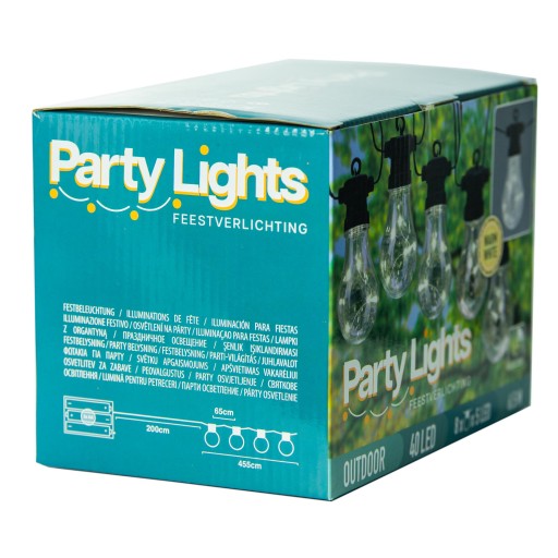 Łańcuch żarówek LED PARTY 8 szt. 6,6m