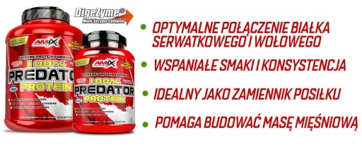 Odżywka białkowa wołowa BEEF + Białko serwatkowe WHEY - Amix Predator 2kg