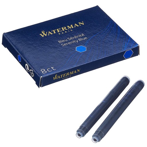 КАРТРИДЖИ WATERMAN, СИНИЕ, ДЛИННЫЕ, 8 МОЮЩИХСЯ