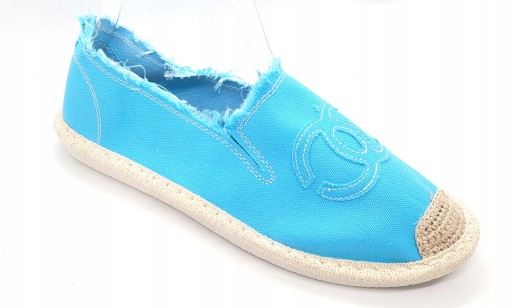 TENISÓWKI BALERINY ESPADRYLE TRAMPKI NIEBIESKIE 39