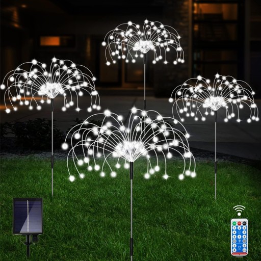 4X СОЛНЕЧНАЯ ЛАМПА ДЛЯ УКРАШЕНИЯ САДА Одуванчики 480 LED + ПУЛЬТ ДИСТАНЦИОННОГО УПРАВЛЕНИЯ