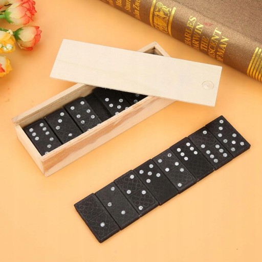 СЕМЕЙНАЯ ИГРА ДОМИНО ДЕРЕВЯННЫЕ ПАЗЛЫ x28