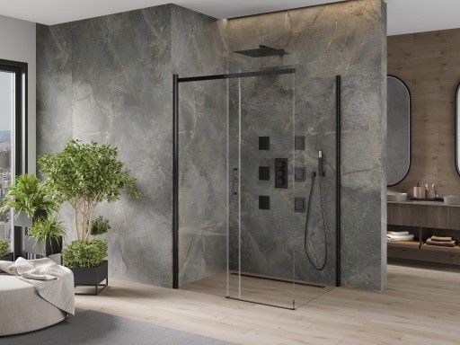 MEXEN OMEGA ДУШЕВАЯ КАБИНА 150 x 100 см ЧЕРНАЯ