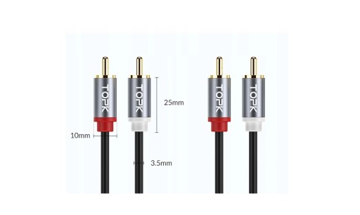 Кабель RCA 2X RCA - 2XRCA Cinch - Cinch TOPK 1м