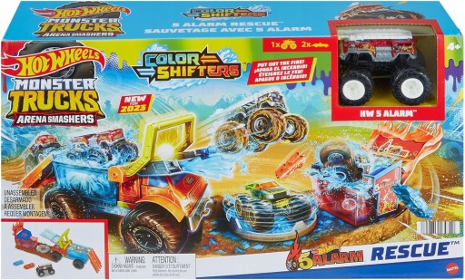 Hot Wheels Monster Truck Arena Smashers Color Shifters 5 Спасательная сигнализация HPN73