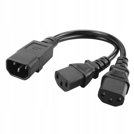 IEC320 C14 męski / C 13 żeński rozdzielacz