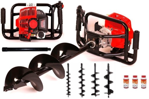 БЕНЗИНОВАЯ ДРЕЛЬ ДРЕЛЬ RITCH 7HP 4 СВЕРЛА 50СМ