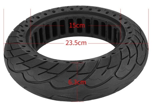 BEZDĘTKOWA PEŁNA OPONA DO HULAJNOGI MOTUS PRO 10 10 x 2.5 cala 60/70-6.5