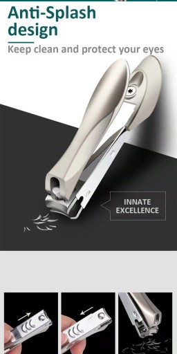 Stainless Steel Anti-Splash Nail Clippers - Bionics Design Manicure & Pedic