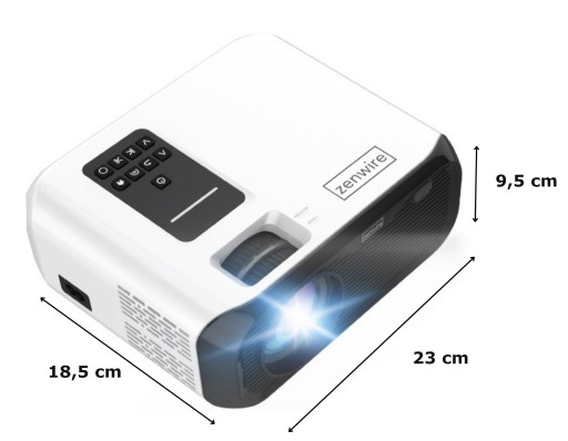 Мини-проектор Портативный проектор WiFi Full HD 4K 7500lm для телефона, ноутбука