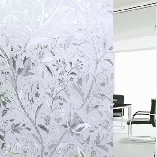 СТАТИЧЕСКИЕ ДЕКОРАТИВНЫЕ ЦВЕТЫ ДЛЯ ОКОН ИЗ ФОЛЬГИ ДЛЯ ОКОН DIY РУЛОН 90X200CM