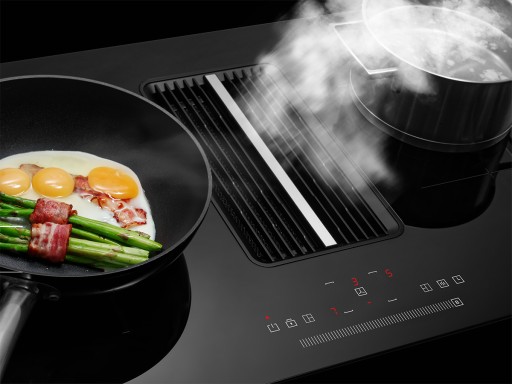 Płyta indukcyjna z okapem Cook&Flow 83 cm Concept IDV6083bc BLACK