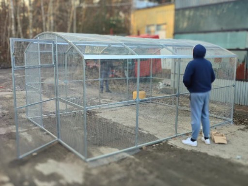 Куриный загон/вольер/клетка 3х10м, прямые стены