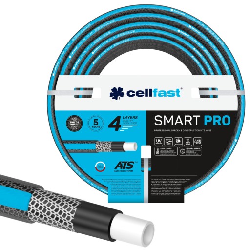 САДОВЫЙ ШЛАНГ CELLFAST НЕСКРУЧИВАЕМЫЙ, 4-СЛОЙНЫЙ, 3/4 ДЮЙМА, 20 м, ПОЛИЦ.