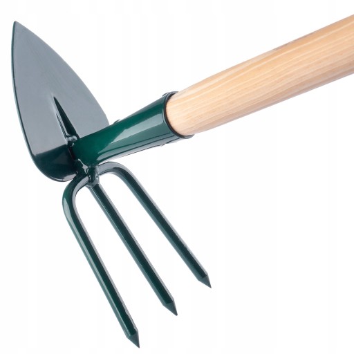 MOTYKA MOTYCZKA OGRODOWA DO KOPANIA KOPACZKA Z WIDEŁKAMI 8cm HACZKA 115cm