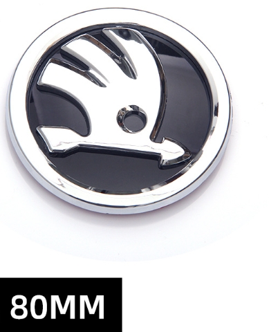 ЭМБЛЕМА SKODA ЛОГОТИП 80мм 90мм НА ОТКРЫТКУ КАПОТА