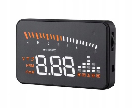 HUD дисплей с часами, проектор OBD2 3,5 дюйма