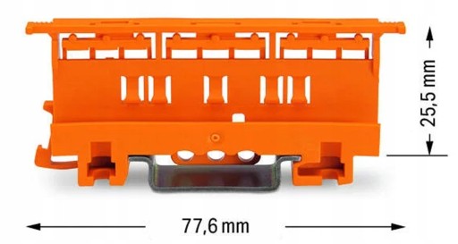 ADAPTER MONTAŻOWY DO ZŁĄCZEK WAGO NA SZYNĘ DIN 221-500 1SZT bez złączek