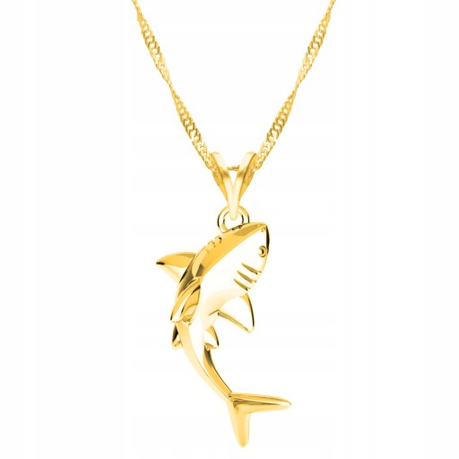 Золотая цепочка 925 пробы Shark Fish
