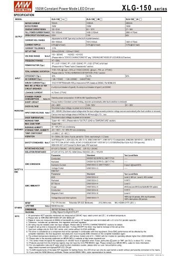 Блок питания Mean Well для светодиодов 12В 12,5А 150Вт XLG-150-12