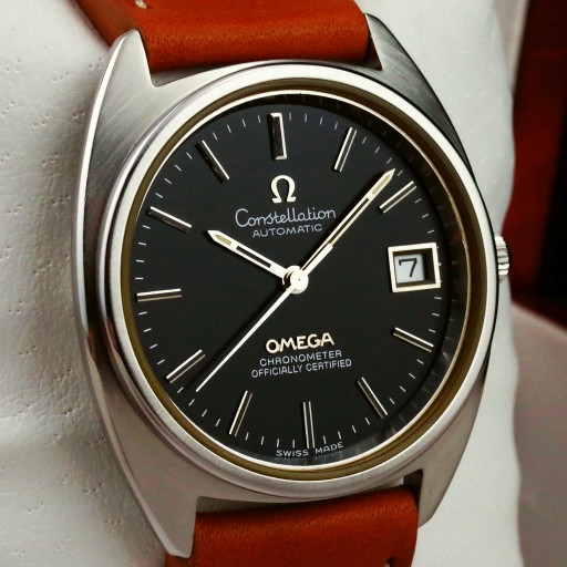 OMEGA Constellation АВТОМАТИЧЕСКИЙ кал. 1011 1971 ЧЕРНЫЕ ВИНТАЖНЫЕ мужские часы