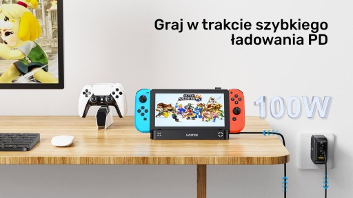 Док-станция Unitek для консоли Nintendo Switch пульт дистанционного управления HDMI LAN USB