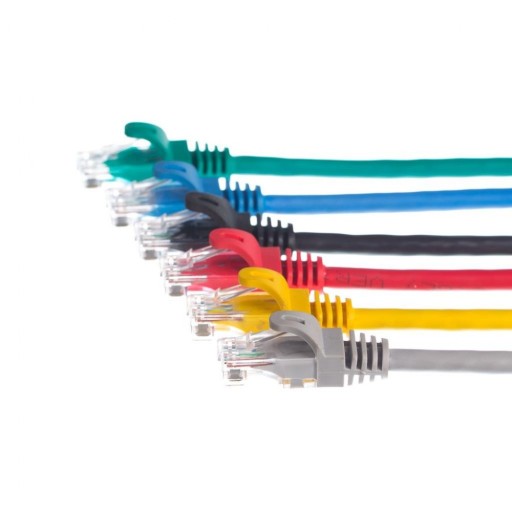Patchcord RJ45, kat. 5e UTP, 0,25m, Netrack, czerwony