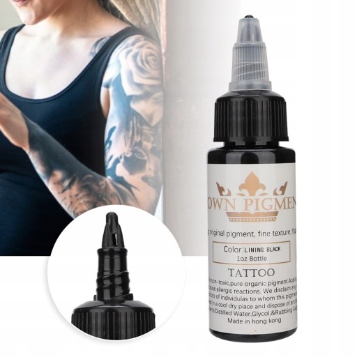 DYNAMIC BLACK 30 ML TUSZ FARBA TATUAŻ CZARNY