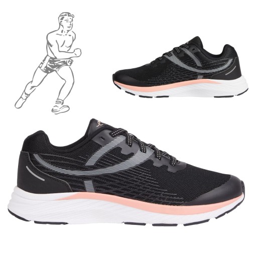 Buty do biegania damskie Energetics Run oddychające czarne r.42