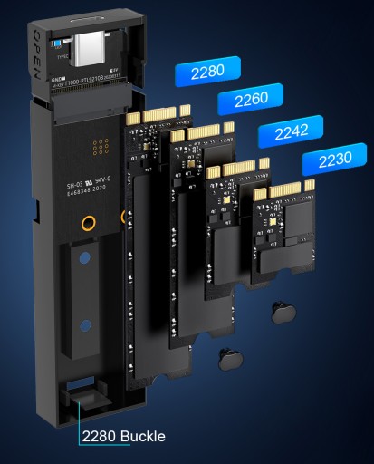 Корпус Отсек для твердотельного накопителя M.2 NVME NGFF USB C 3.1