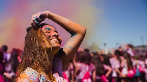 Красочный фестиваль красок Holi Powder, безопасный моющийся порошок - синий