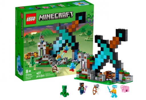 LEGO Minecraft 21244 Base Diamond Sword Creeper Pig Skeleton Explosion